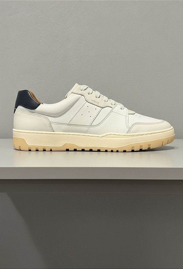 Tênis Sneaker Vidic Soho Branco e Marinho