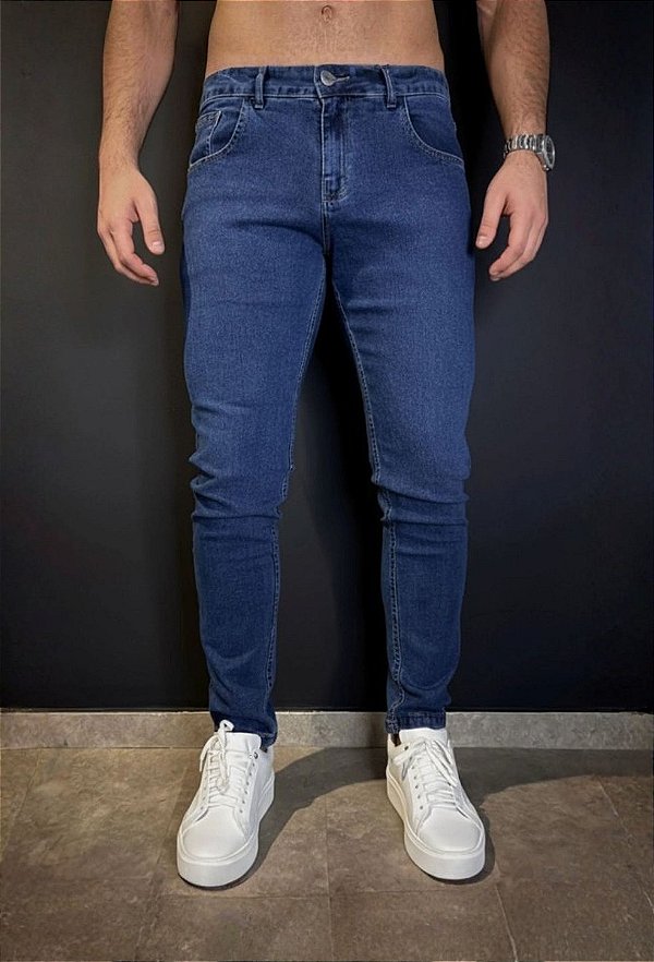 Calça Jeans Skinny Azul Naval