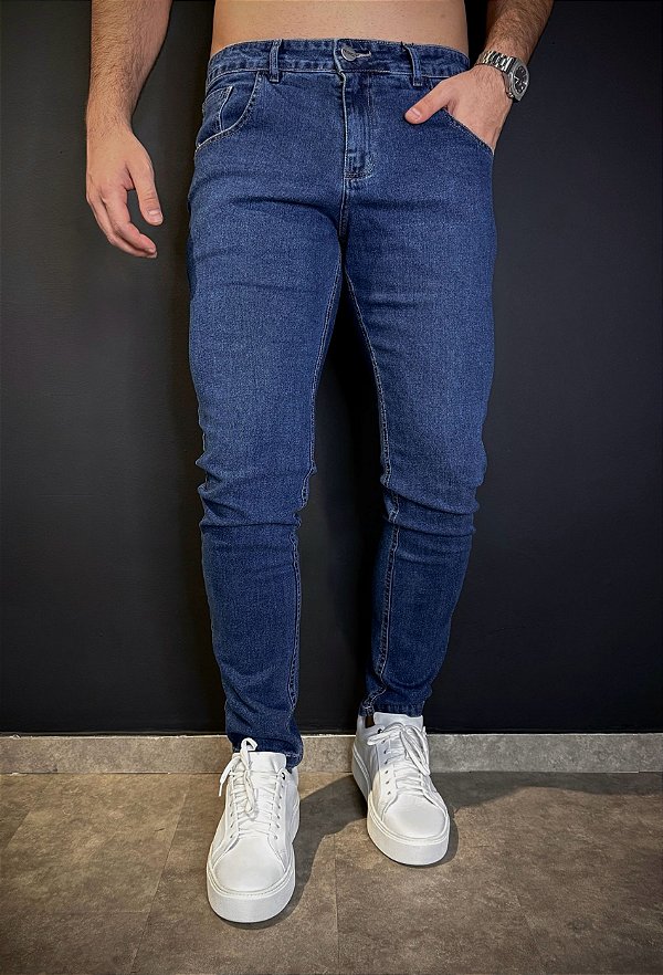 Calça Jeans Skinny Azul Naval