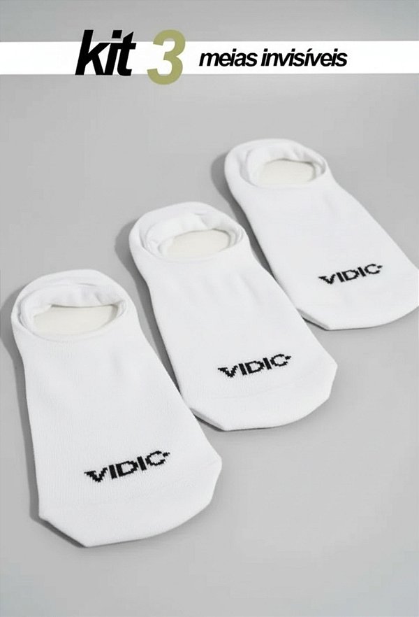 Kit Com 3 Pares De Meia Invisível - Branca Vidic