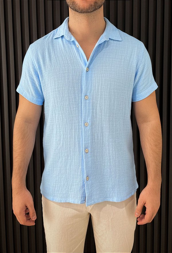 Camisa Resort Vidic Azul MC