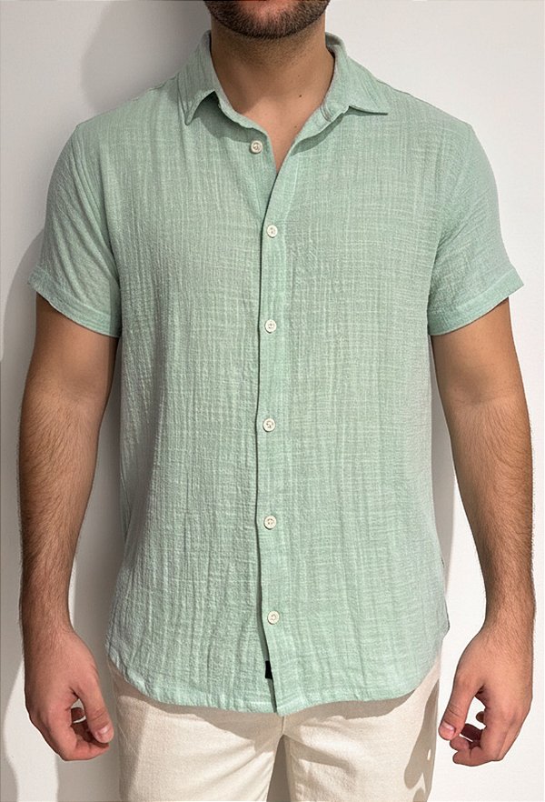 Camisa Resort Vidic Verde Claro MC