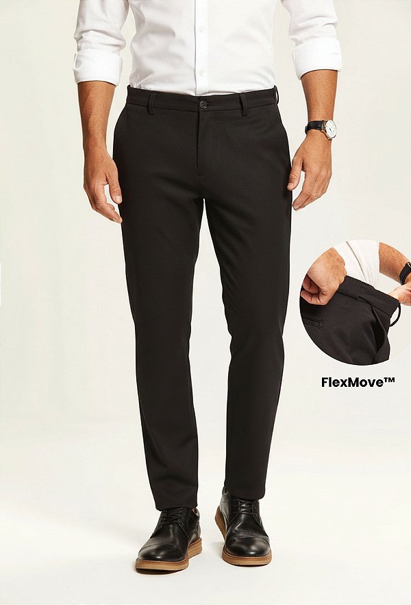 Calça Alfaiataria Vidic FlexMove Preta