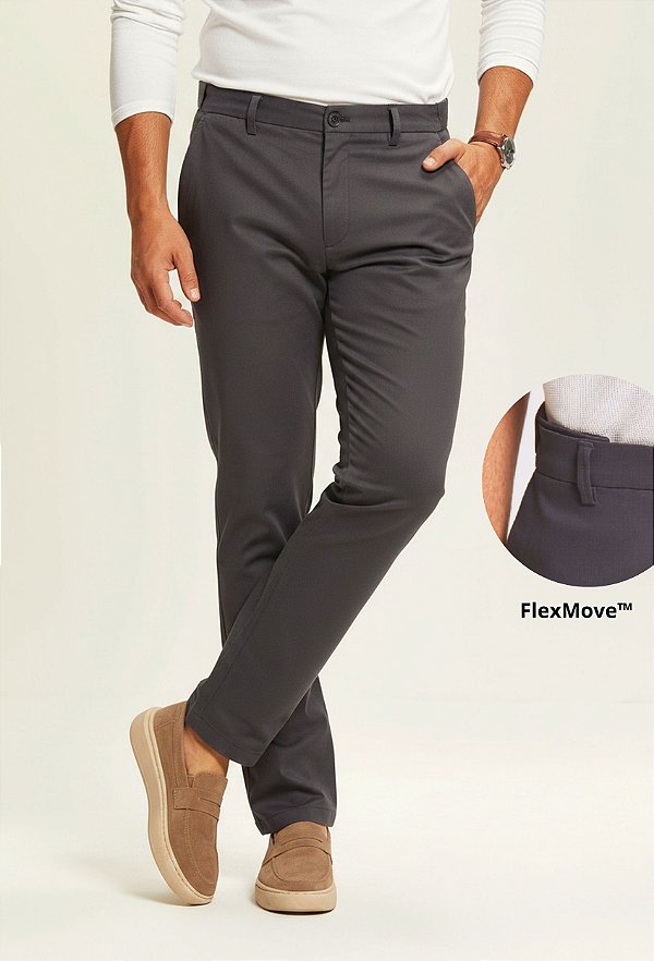 Calça Alfaiataria Vidic FlexMove Chumbo