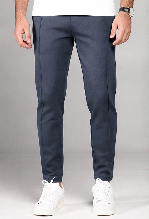 Calça Alfaiataria Tech Vidic Azul Aço