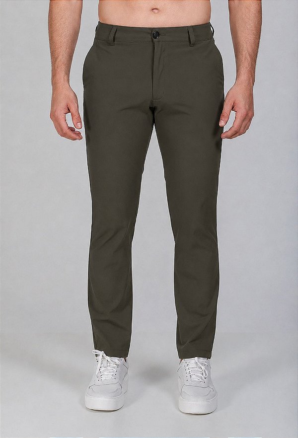 Calça Alfaiataria Confort Vidic Verde Militar