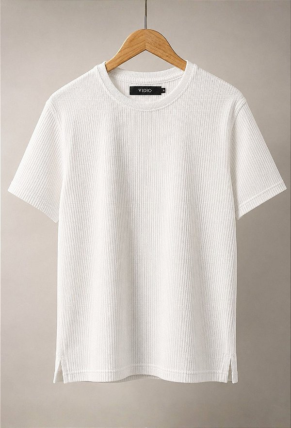 Camiseta Monaco Texture Vidic Branca