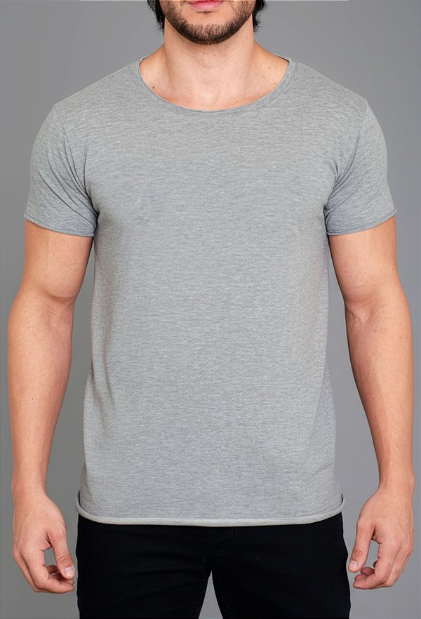 Camiseta Básica Cinza Mescla VIDIC