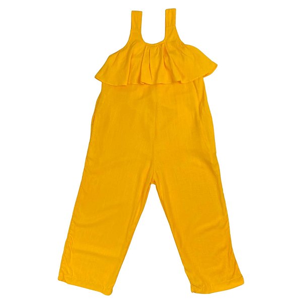 Macacão com Babado Amarelo
