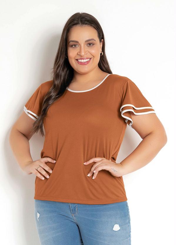 Blusa Caramelo Moda Evangélica Plus Size