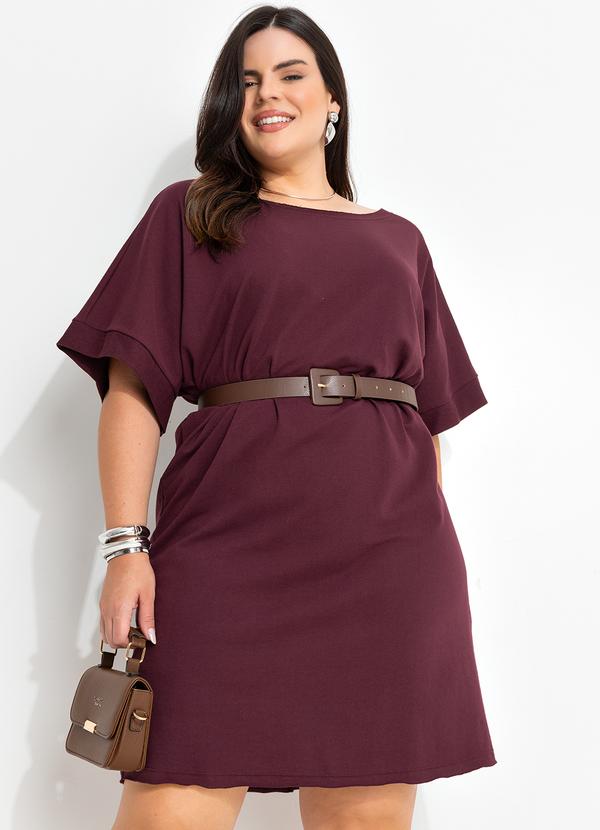 Vestido Roxo Em Moletinho