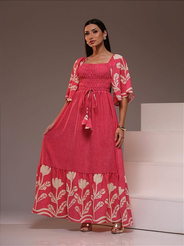 Vestido Bohemia Estampado Modern Rosê