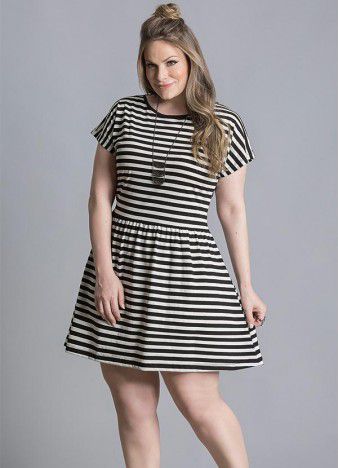 Vestido Listrado Plus size