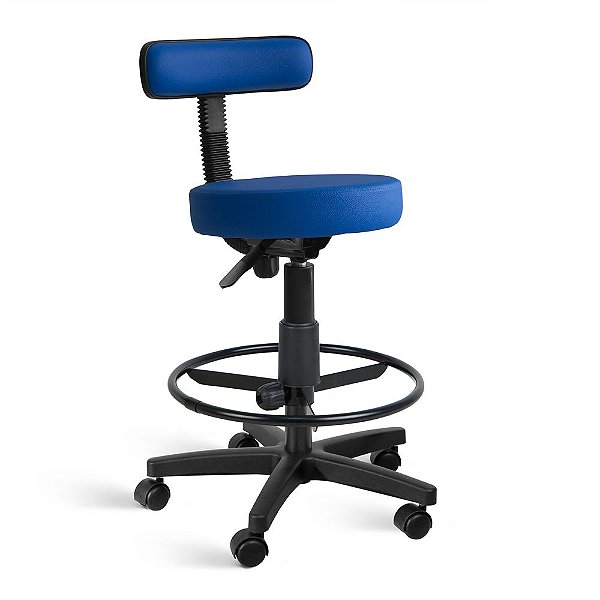 Cadeira Mocho Patti Giratória Alta c/aro 0505 Azul