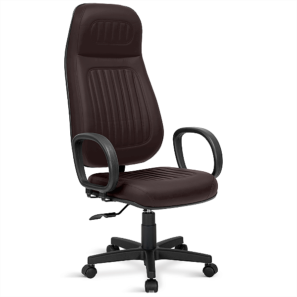 Cadeira Pres. Extra Padova Giratória Universal C/braços Marrom