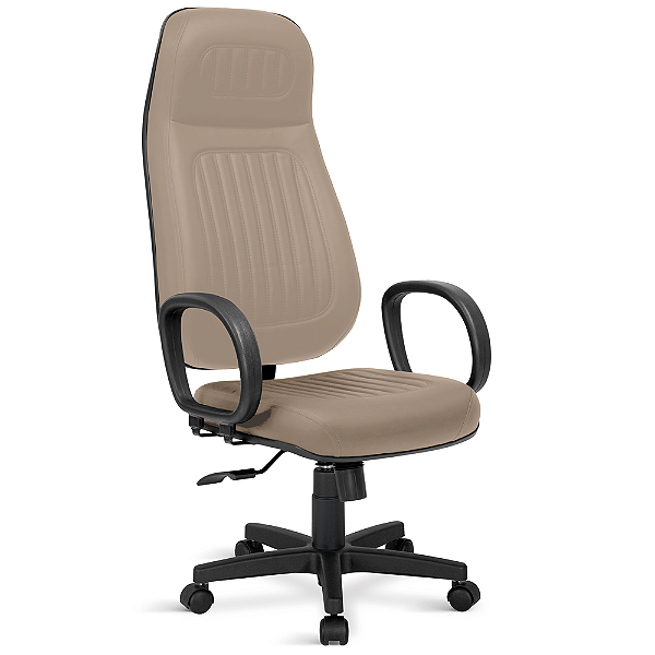 Cadeira Pres. Extra Padova Giratória Relax C/braços  Bege