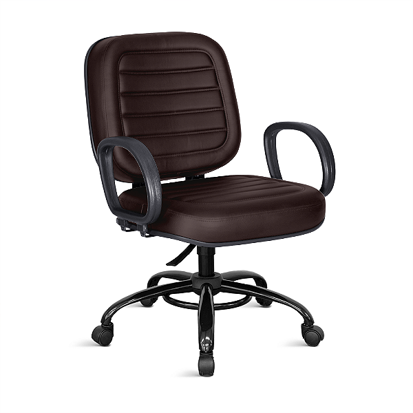 Cadeira Obeso Belluno Max Plus Size Giratória Marrom
