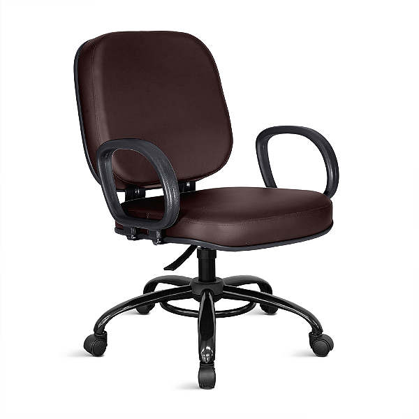Cadeira Obeso Torino Max Plus Size Giratória Marrom