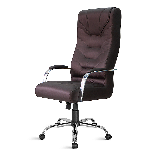 Cadeira Pres.Extra Galluzzo Giratória CR Relax C/Braços Marrom