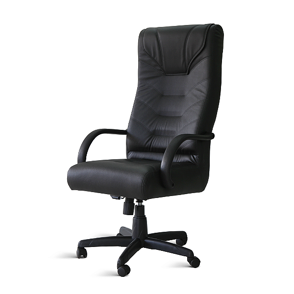 Cadeira Pres.Extra Galluzzo Giratória PT Relax C/Braços Preta