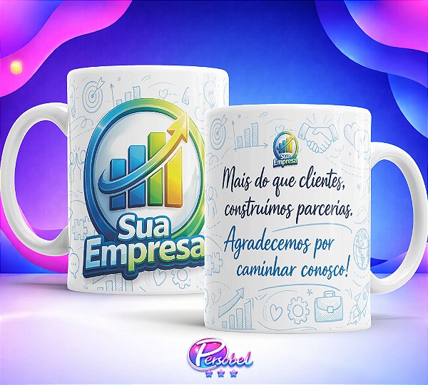 Caneca Corporativa com Frase de Agradecimento