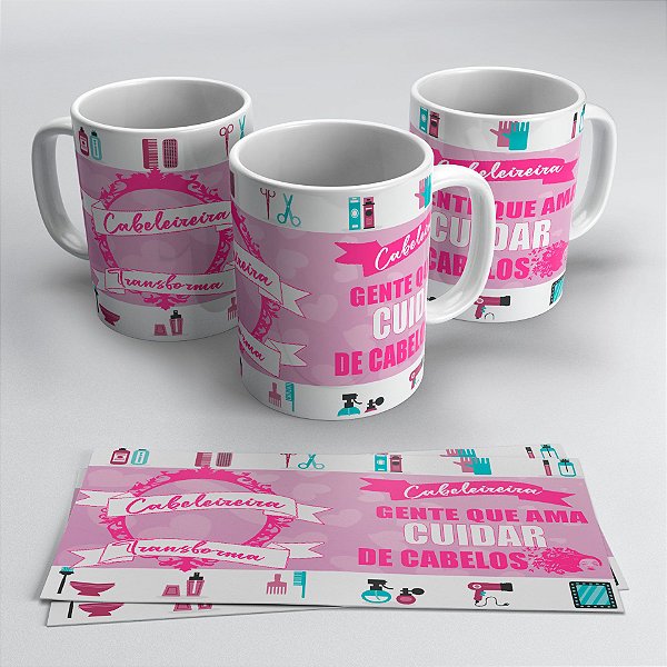 Caneca de profissão cabeleireira