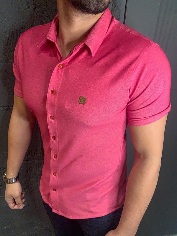 Camisa Confortflex de botão - Filho Rico-Pink
