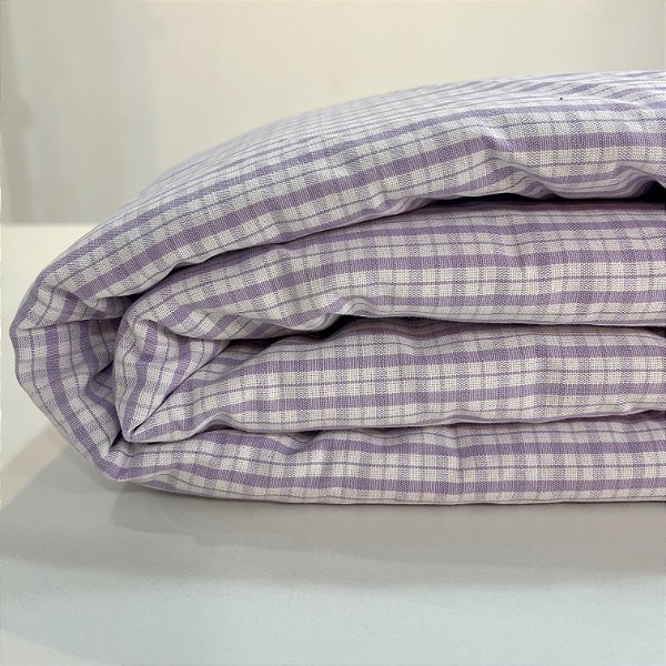 Colcha Solteiro Matelassê Nenca Xadrezinho Lilás