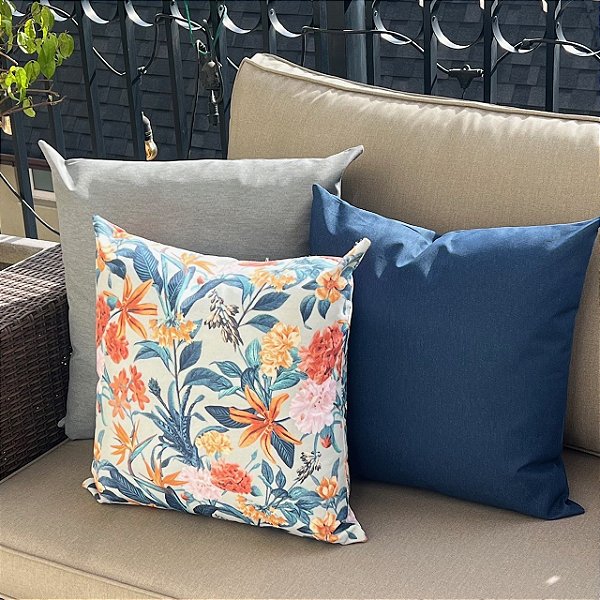 Kit Impermeável Floral Laranja
