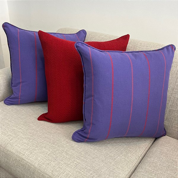 Kit 3 Capas Listra Violeta e Vermelho