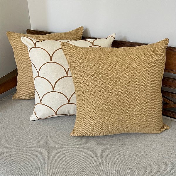 Kit Chevron Caramelo e Bordada Fluffy