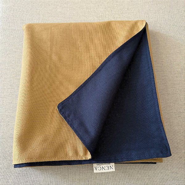 Peseira Dupla Face Caramelo e Azul Marinho