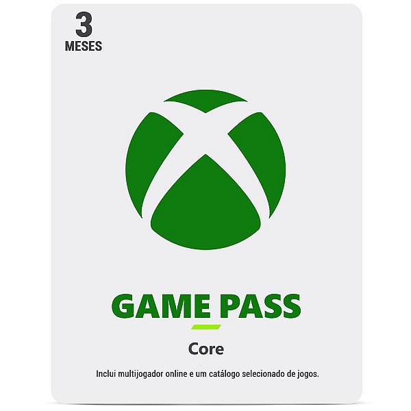 Game Pass Core 3 Meses - Código Digital  Acesso aos Melhores Jogos -  PentaKill Store - Gift Card e Games
