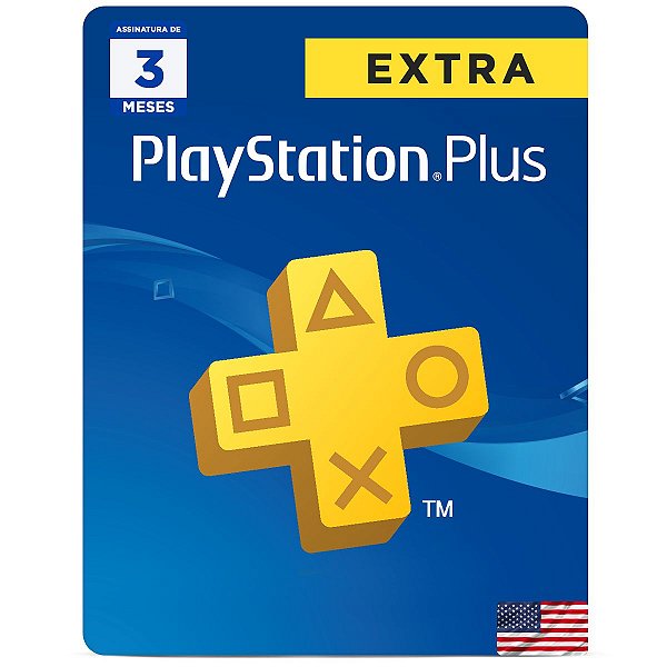 Playstation Plus Extra 3 Meses Assinatura USA - Código Digital