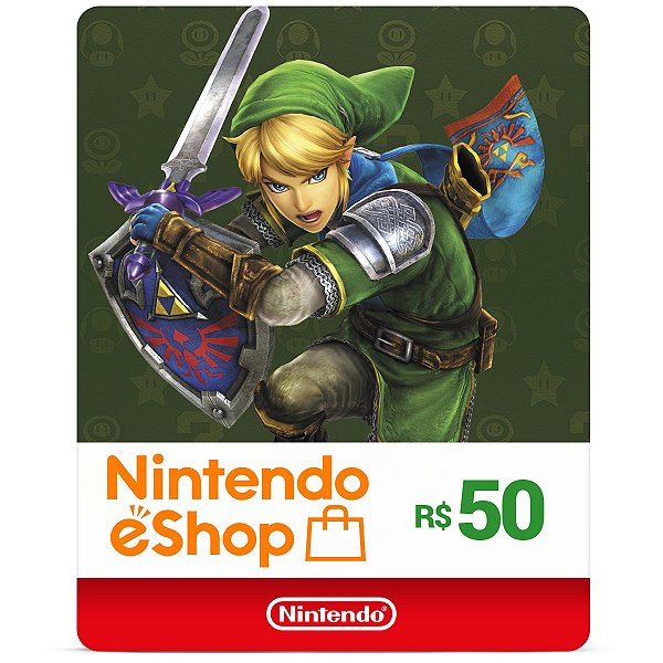 Nintendo anuncia que cartão presente digital da eShop está