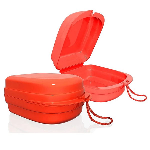 Caixa para aparelho ortodôntico - VERMELHO - Andrade Gomes