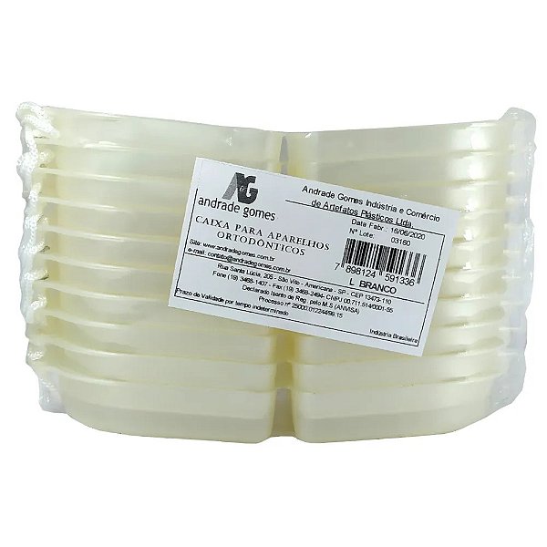 Caixa para aparelho ortodôntico - Branco- Andrade Gomes