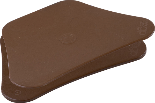 Placa Base Para Protese Grossa Marrom Com 10 Unid. - Nova Ogp