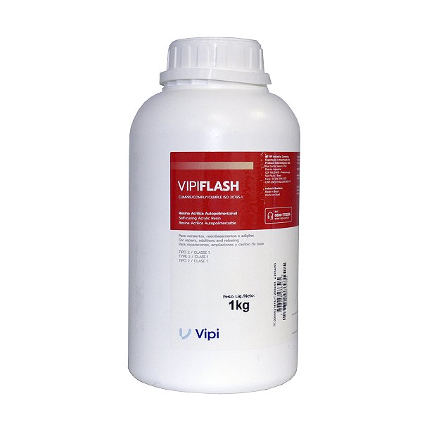 Vipi Flash Resina Acrílica Autopolimerizável - Vipi 1Kg