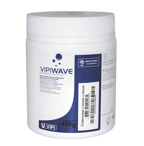 Vipi Wave Resina Acrílica Termopolimerizável - Vipi 450g