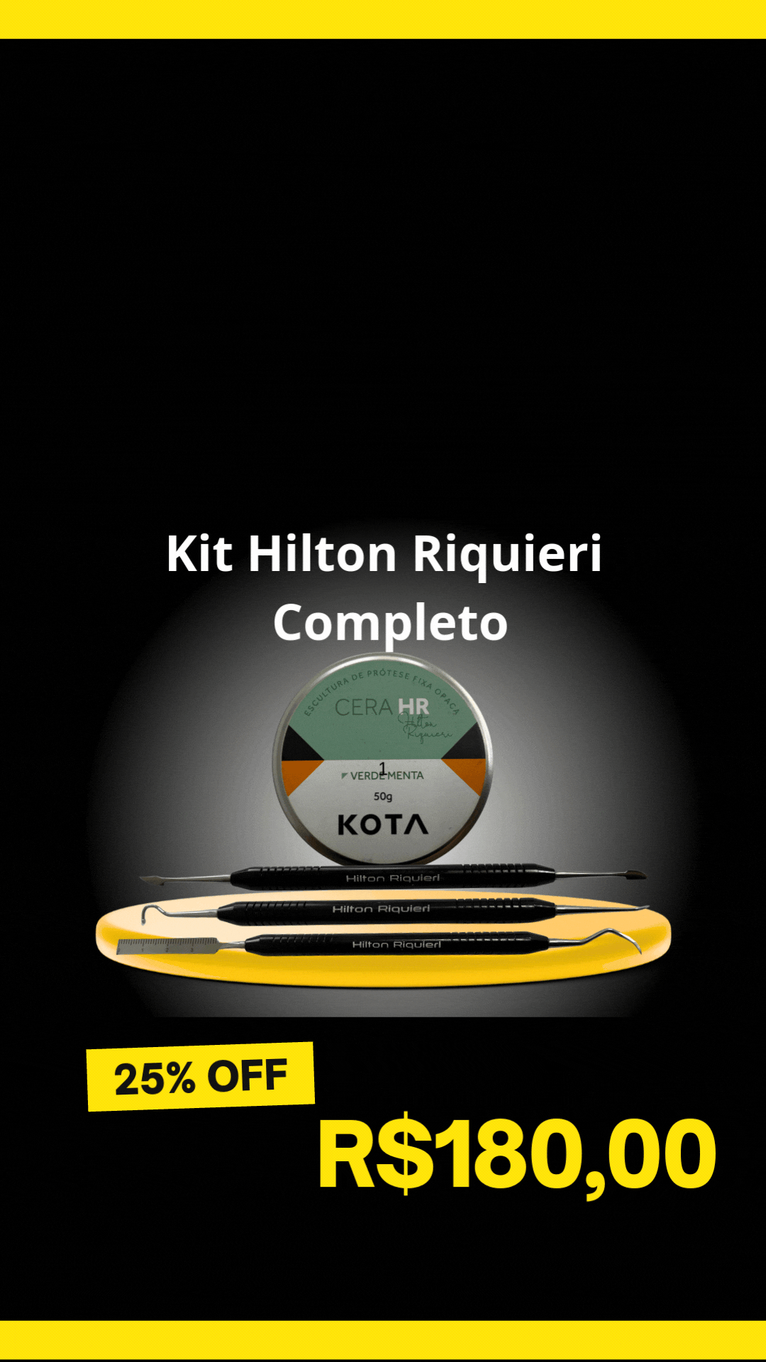 Kit Instrumentais Hilton Riquieri (HR1,HR2,HR3 + Cera Hr Cor Verde Menta).