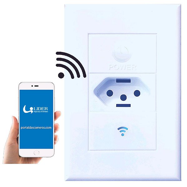 A casa do futuro em suas mãos. Casa Conectada - Tomada Wifi Lider Tom-001