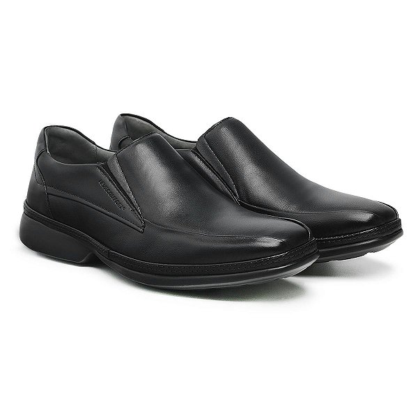 Sapato Masculino De Couro Legitimo Ultra Comfort - 46101 Preto