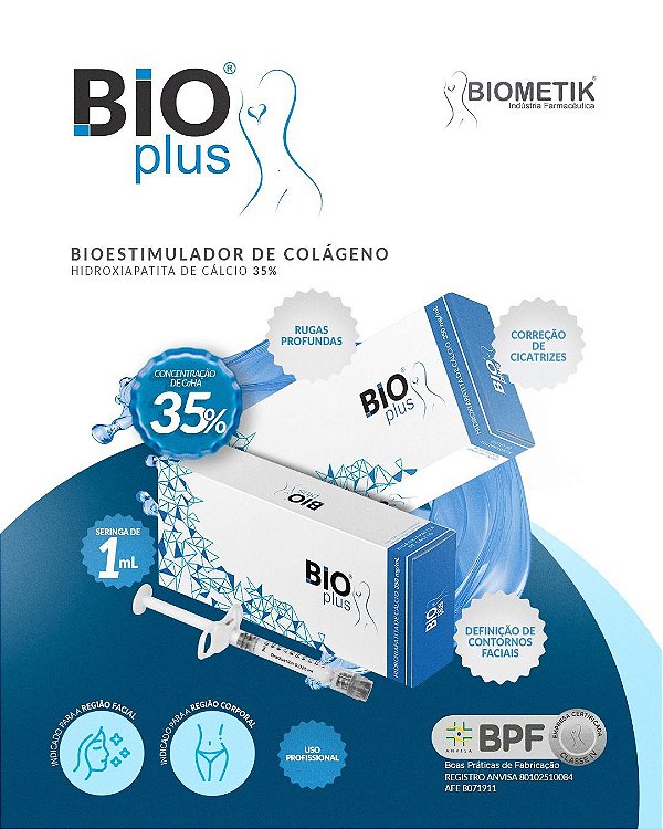 BIOPLUS - Bioestimulador Hidroxiapatita de Cálcio 35% - Biometik