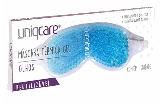 Máscara Térmica Gel para Olhos Uniqcare Azul