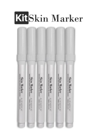 Caneta para Marcação de Pele - Branco - Skin Marker - Alur