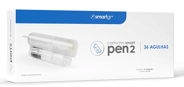 Cartucho Smart Pen 2 Preto 36 Agulhas Cx 10 - Smart GR