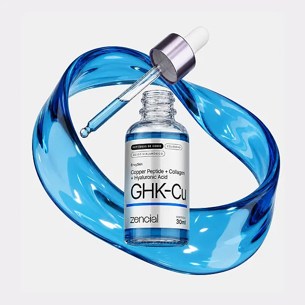 Sérum GHK-CU com Peptídeos de Cobre, Colágeno e Ácido Hialurônico 30mL