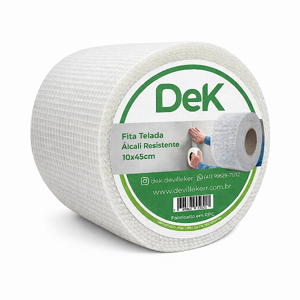 Fita fibra de vidro para juntas (álcali resist.) 10cm x 45m