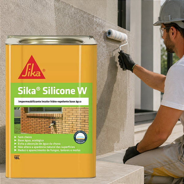 Impermeabilizante Incolor Sika Silicone W BR Base Água 18L